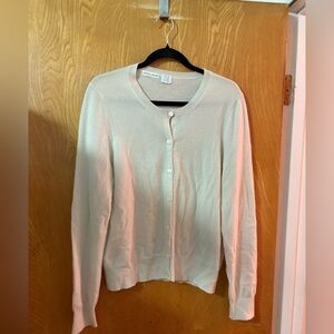 TSE x Bergdorf Goodman Women's Light Cream cashmere Cardigan Sweater M